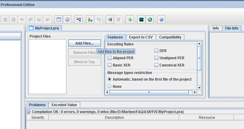 How to include ASN.1 file ?