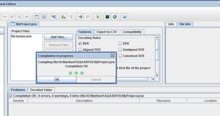 Select ASN.1 files