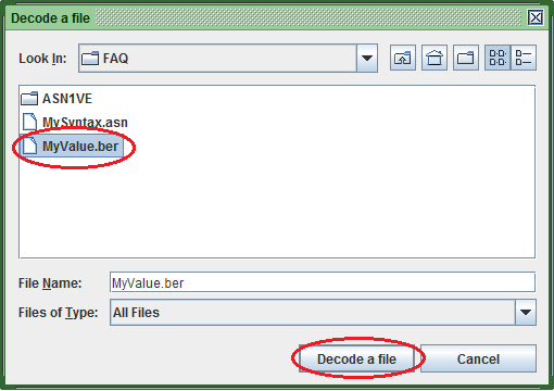 Select ASN.1 files